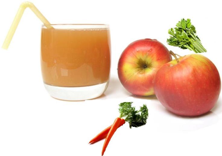 Suco de maça com cenoura cura a ressaca